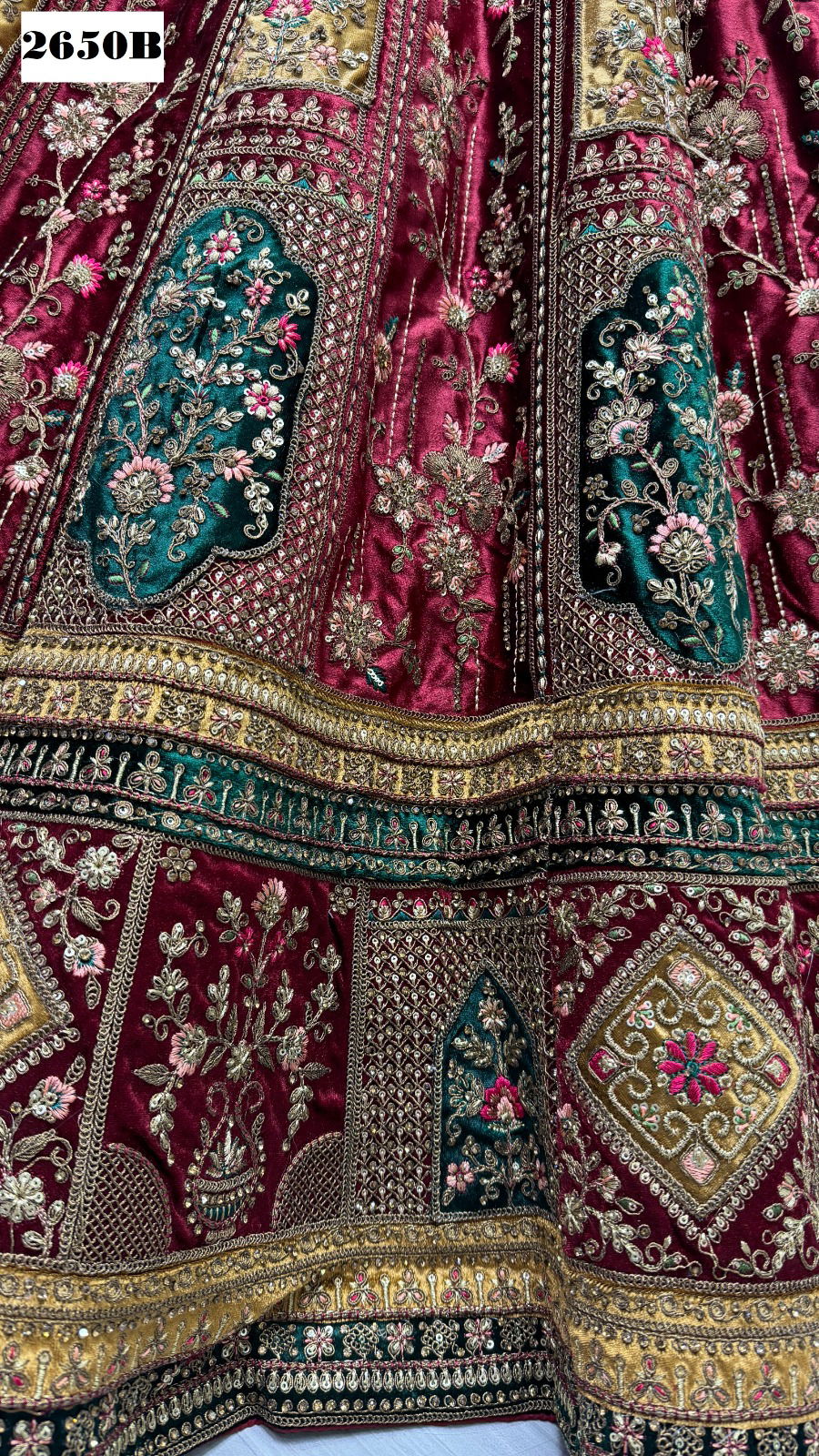 2650 A and B by Anjani Art Heavy Velvet Bridal Wear Lehenga Choli Wholesale Shop In Surat